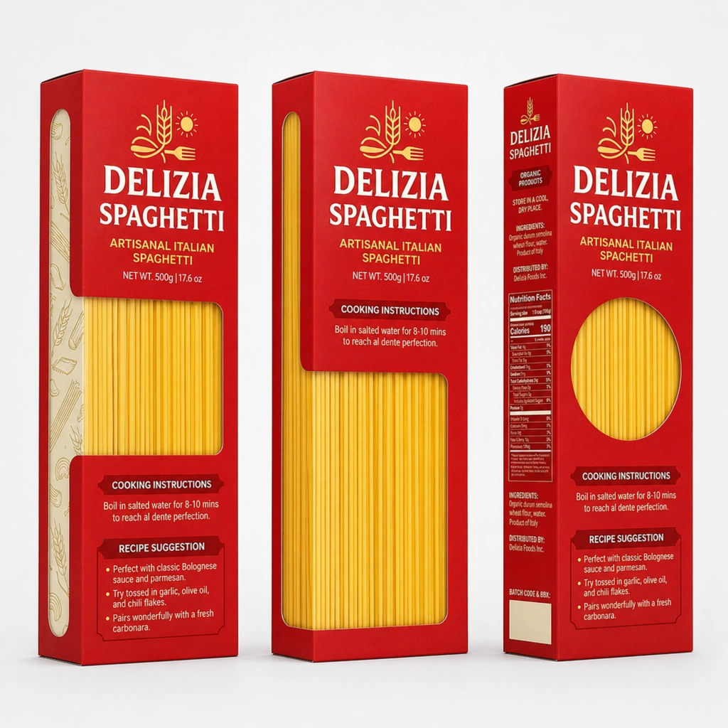 Custom Pasta Boxes With Logo